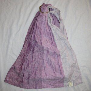 Lillebaby 100% Linen Lightweight Lilac Purple Colorblock Ring Sling Baby Toddler
